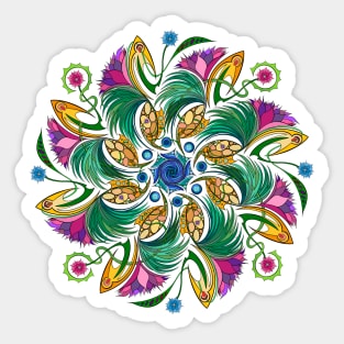 Twisting Garden Mandala Sticker